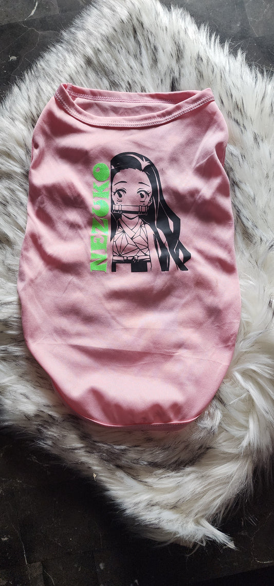 Custom nezuko pet shirt